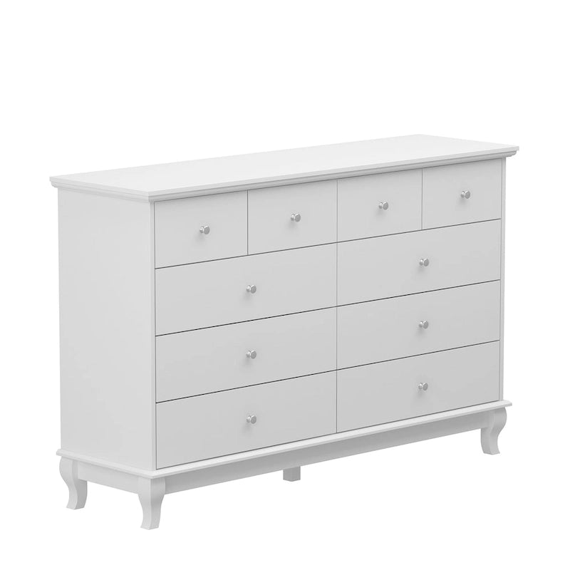 Commode laquée 55.1 po (140 cm) de largeur, coffre de rangement, commode de chambre à coucher