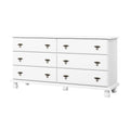 Commode traditionnelle Palace Imports 100 % en bois massif Kyle 6 tiroirs avec miroir en option
