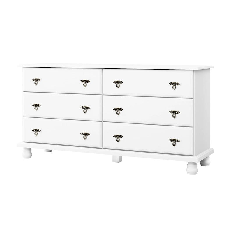 Commode traditionnelle Palace Imports 100 % en bois massif Kyle 6 tiroirs avec miroir en option