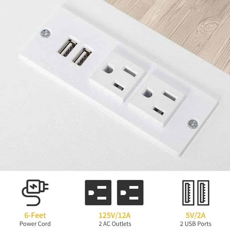 Commode de chevet à 4 tiroirs avec USB