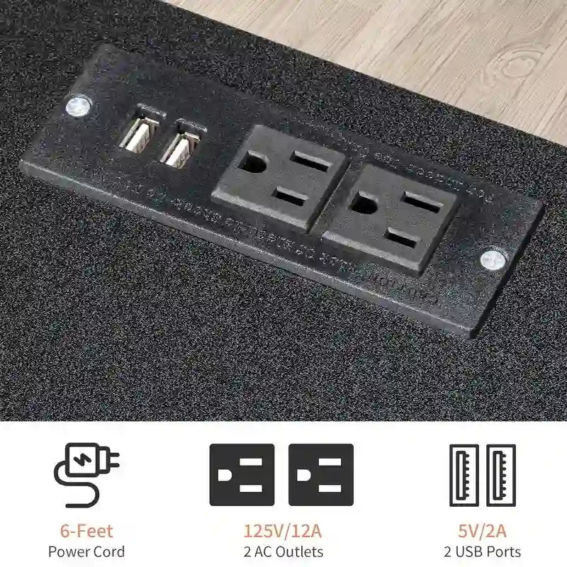 Commode de chevet à 4 tiroirs avec USB