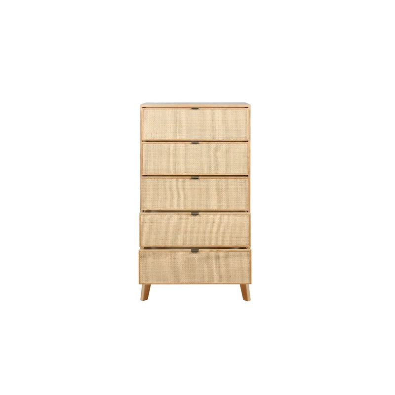Commode 5 tiroirs en rotin Adelphi