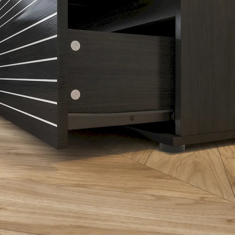 Commode polyvalente / Meuble TV 6 tiroirs - Noir et blanc