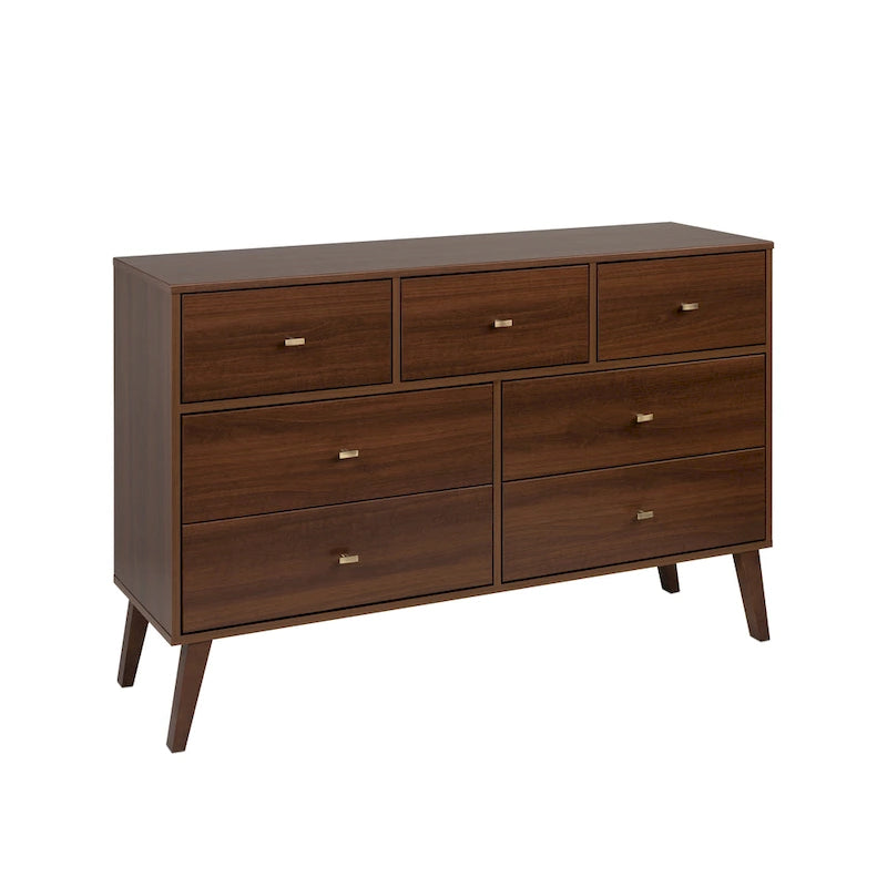 Commode à 7 tiroirs Prepac Milo de style Mid-Century
