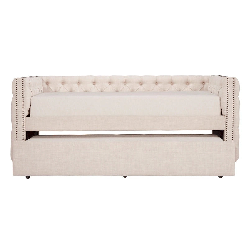 Lit de repos capitonné Knightsbridge Twin Tufted Nailhead par iNSPIRE Q Artisan