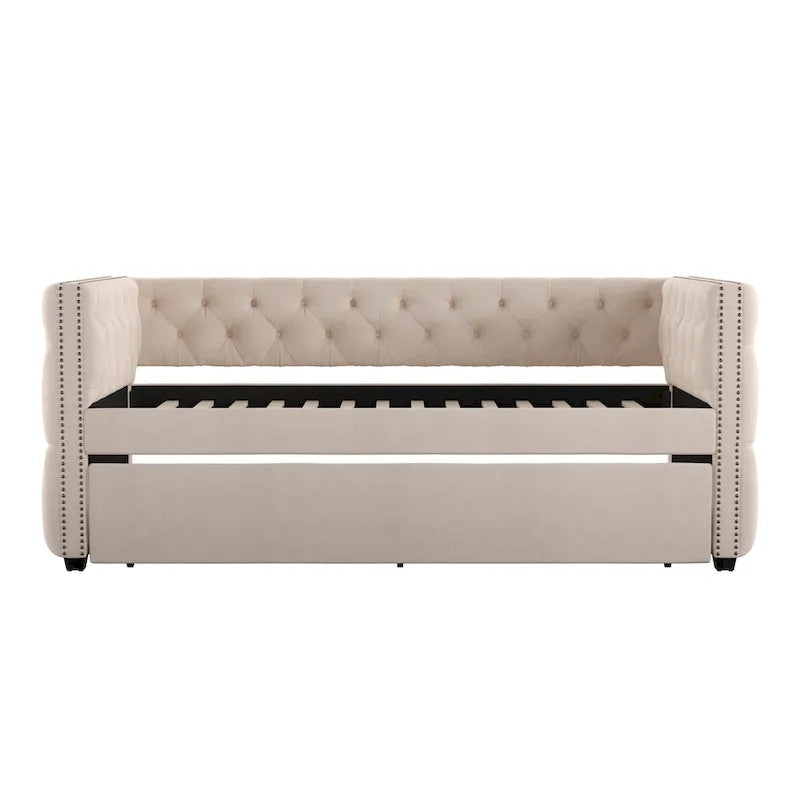 Lit de repos capitonné Knightsbridge Twin Tufted Nailhead par iNSPIRE Q Artisan