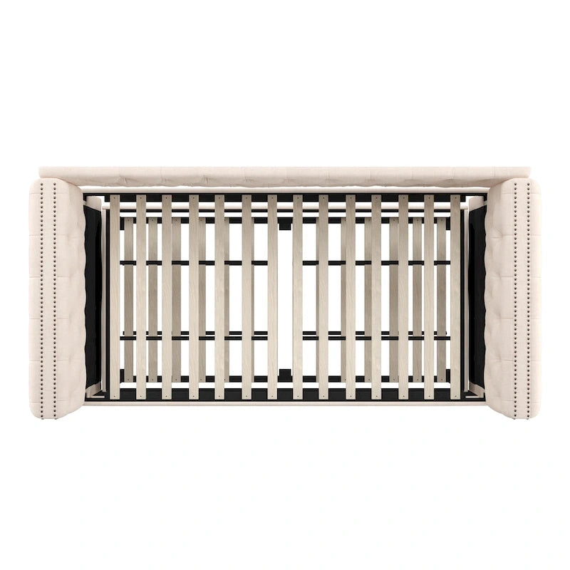 Lit de repos capitonné Knightsbridge Twin Tufted Nailhead par iNSPIRE Q Artisan