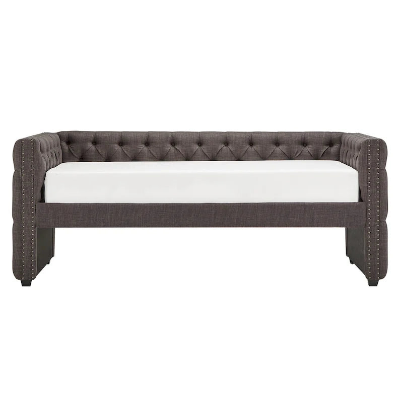 Lit de repos capitonné Knightsbridge Twin Tufted Nailhead par iNSPIRE Q Artisan