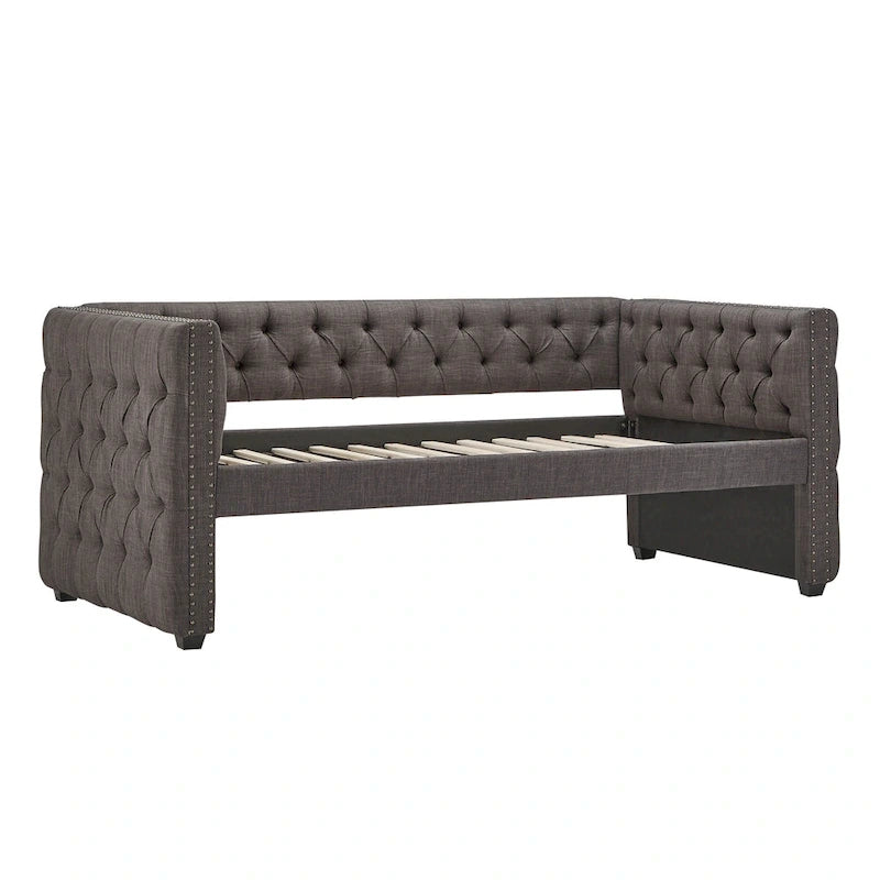 Lit de repos capitonné Knightsbridge Twin Tufted Nailhead par iNSPIRE Q Artisan