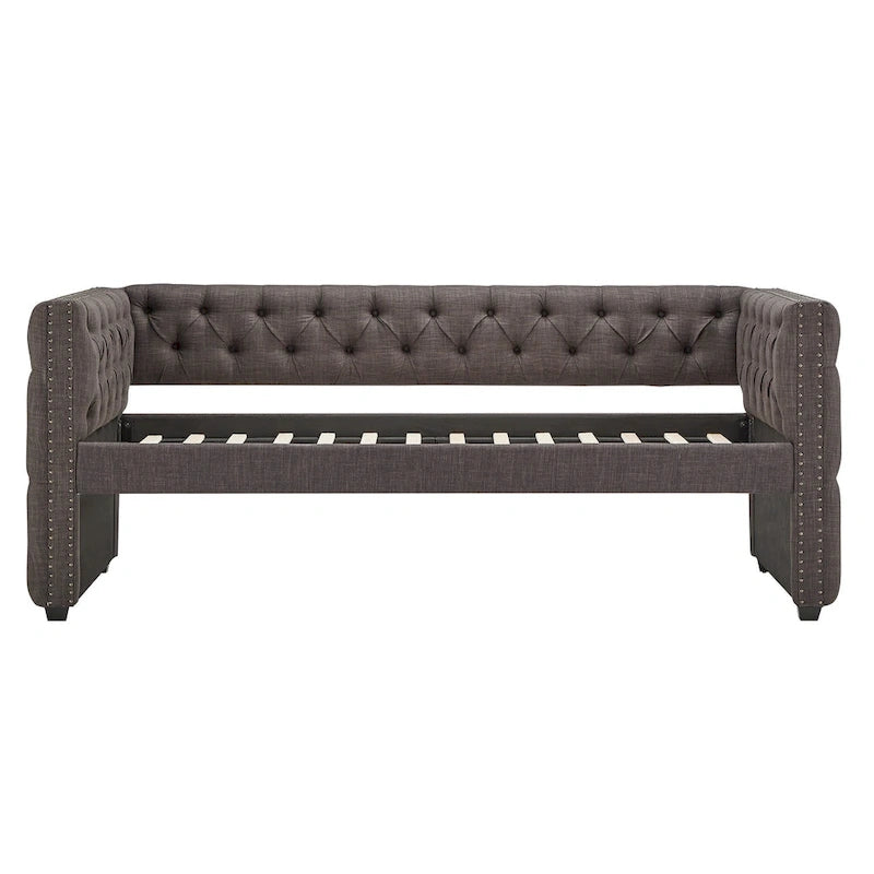 Lit de repos capitonné Knightsbridge Twin Tufted Nailhead par iNSPIRE Q Artisan