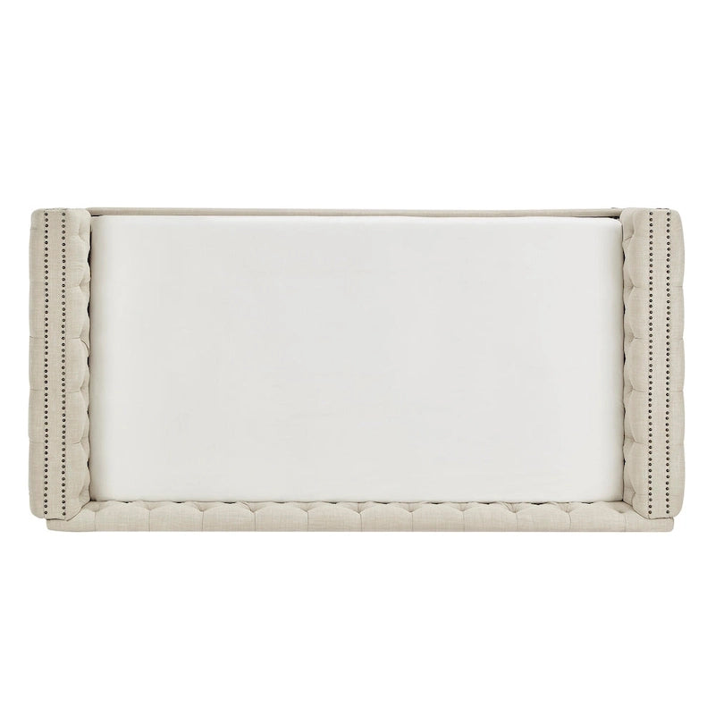 Lit de repos capitonné Knightsbridge Twin Tufted Nailhead par iNSPIRE Q Artisan