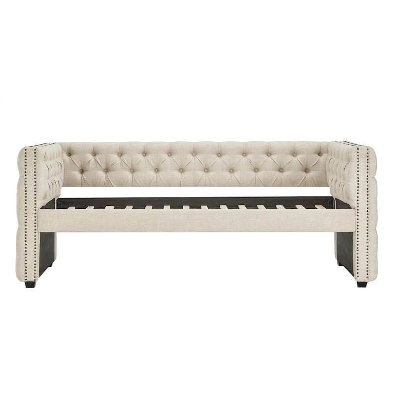Lit de repos capitonné Knightsbridge Twin Tufted Nailhead par iNSPIRE Q Artisan