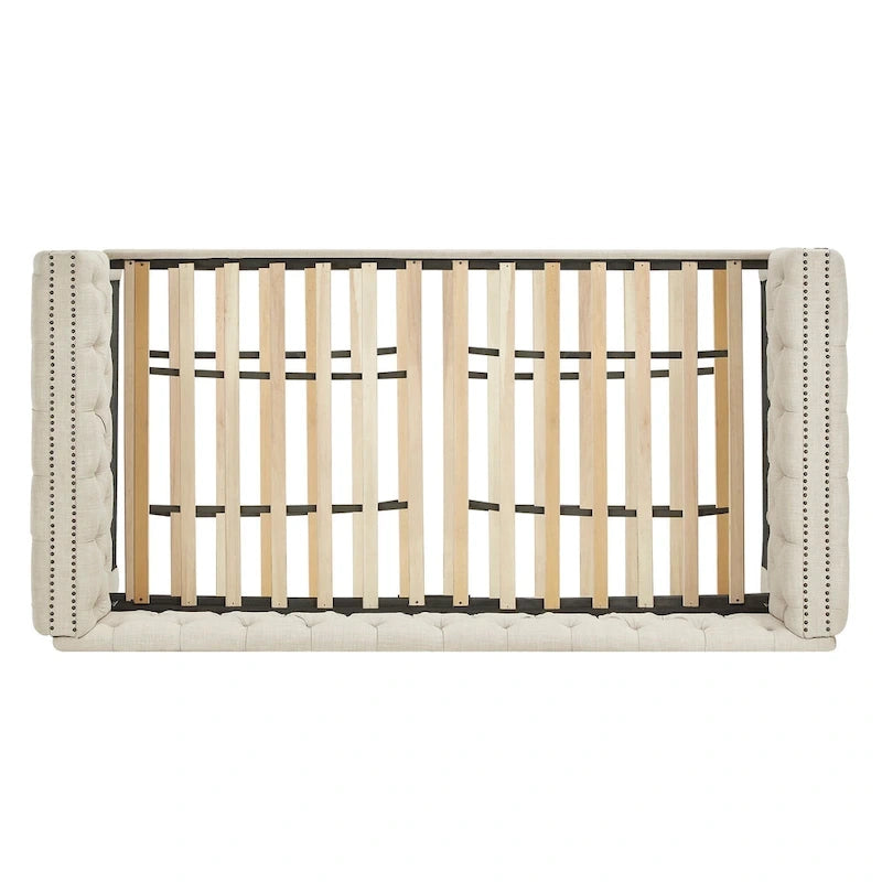 Lit de repos capitonné Knightsbridge Twin Tufted Nailhead par iNSPIRE Q Artisan