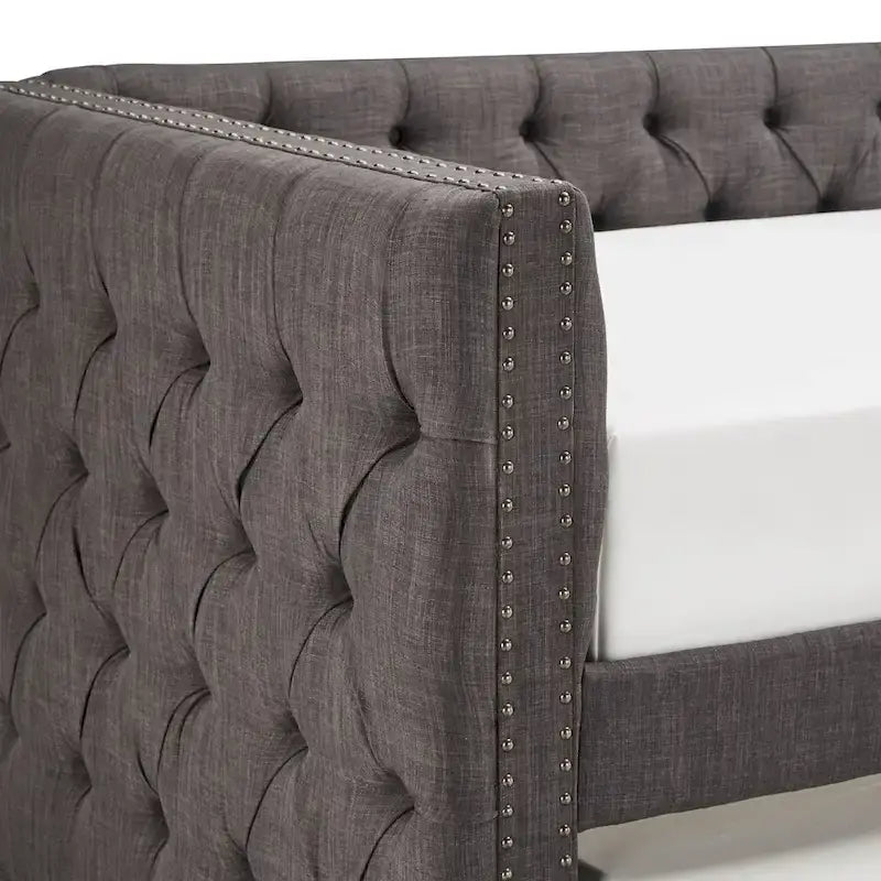 Lit de repos capitonné Knightsbridge Twin Tufted Nailhead par iNSPIRE Q Artisan