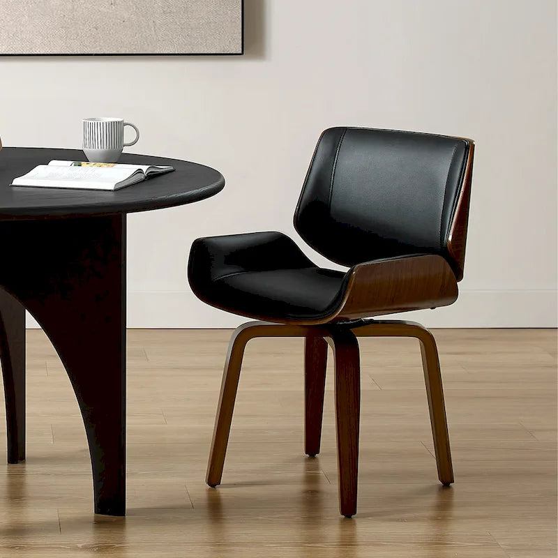 Fauteuil pivotant de style moderne du milieu du siècle Art Leon