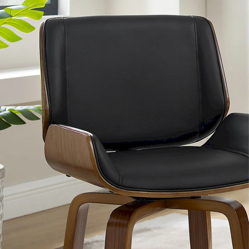 Fauteuil pivotant de style moderne du milieu du siècle Art Leon