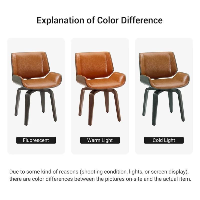 Fauteuil pivotant de style moderne du milieu du siècle Art Leon