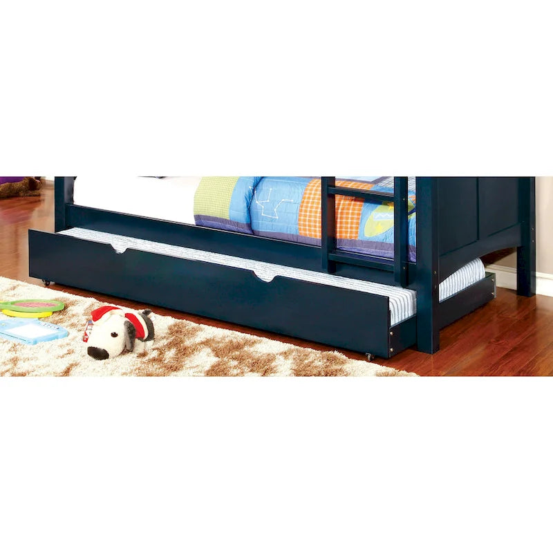 Lit gigogne moderne en bois massif avec roulettes de la marque Furniture of America