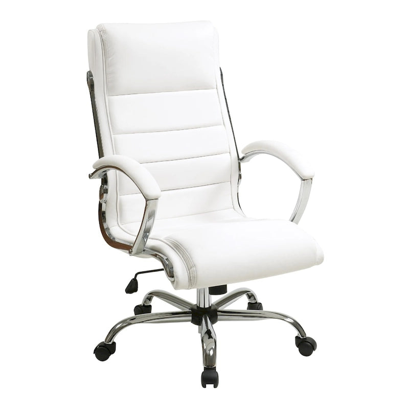 Fauteuil de bureau de direction avec accoudoirs rembourrés en similicuir