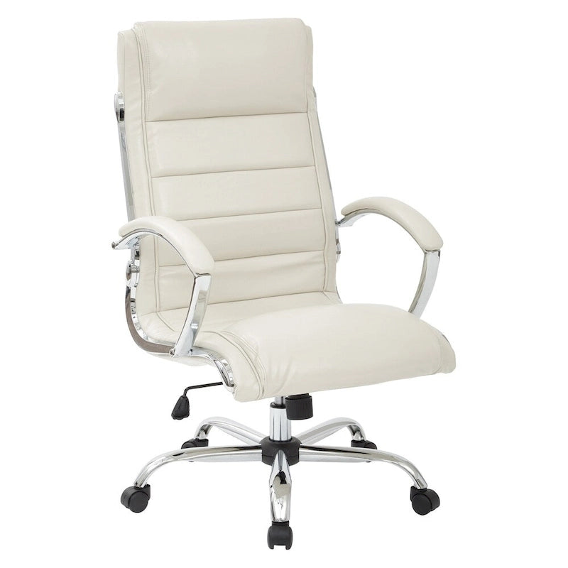 Fauteuil de bureau de direction avec accoudoirs rembourrés en similicuir