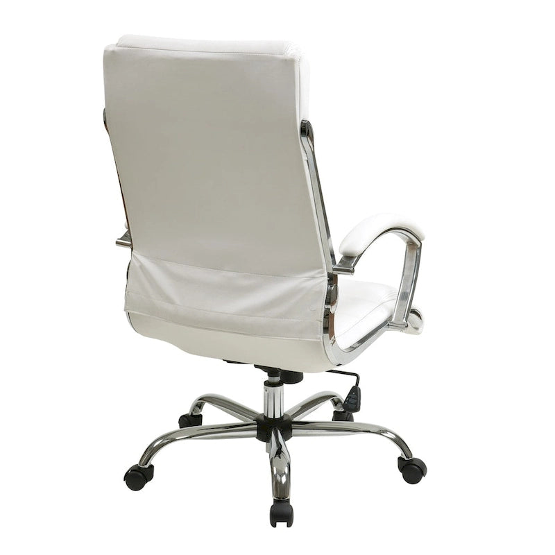 Fauteuil de bureau de direction avec accoudoirs rembourrés en similicuir