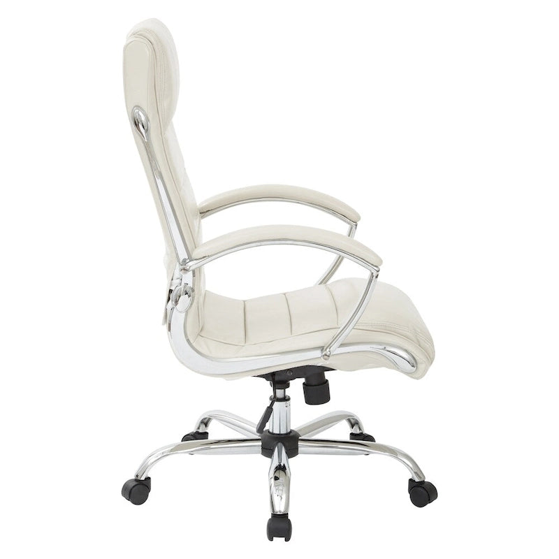 Fauteuil de bureau de direction avec accoudoirs rembourrés en similicuir