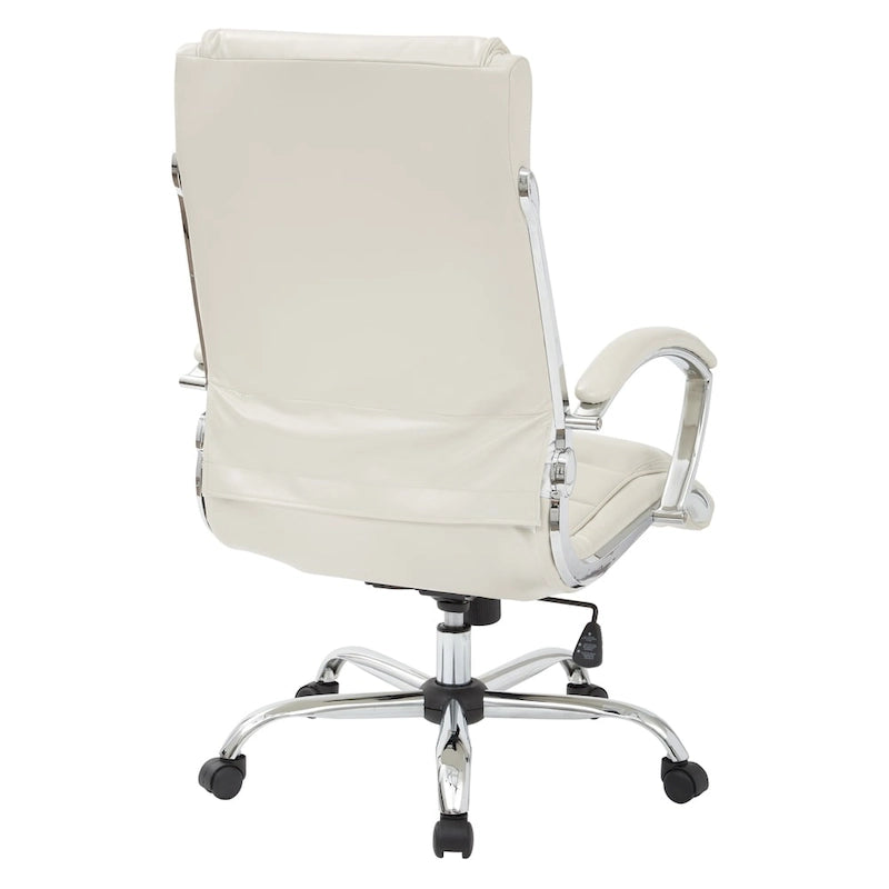 Fauteuil de bureau de direction avec accoudoirs rembourrés en similicuir