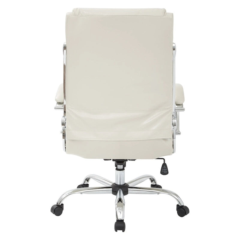 Fauteuil de bureau de direction avec accoudoirs rembourrés en similicuir