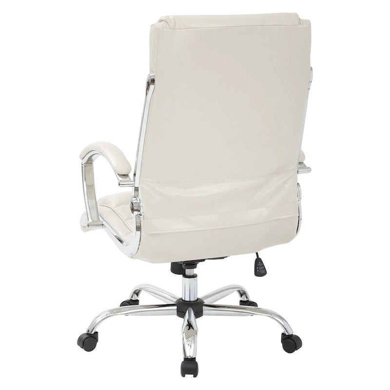 Fauteuil de bureau de direction avec accoudoirs rembourrés en similicuir