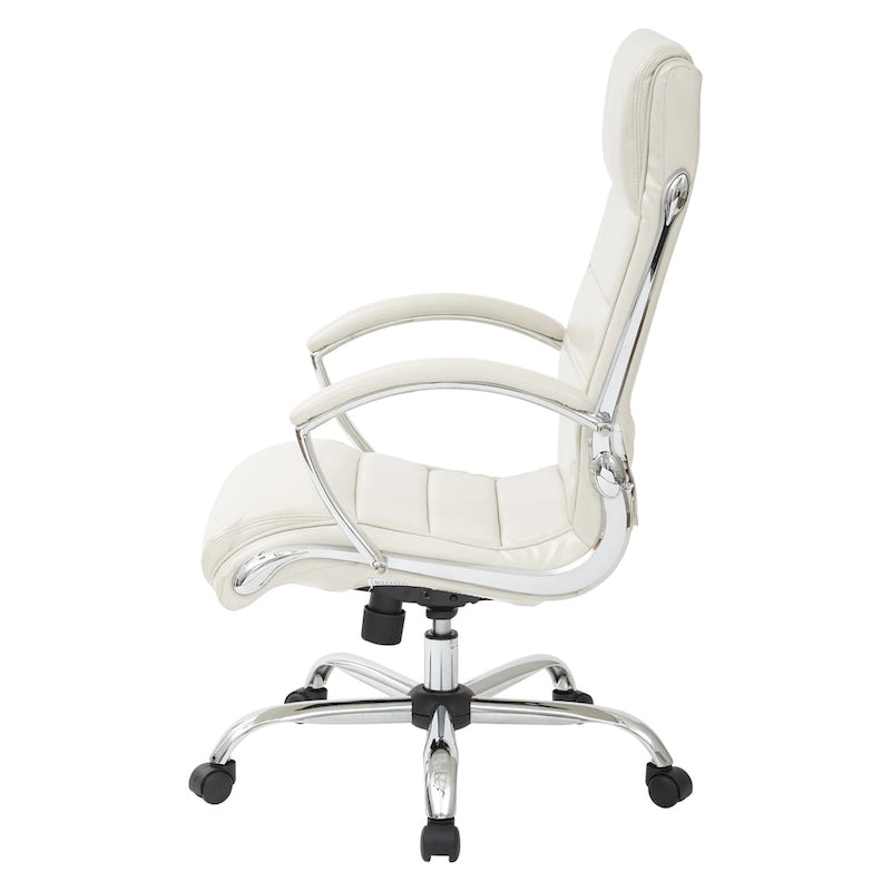 Fauteuil de bureau de direction avec accoudoirs rembourrés en similicuir