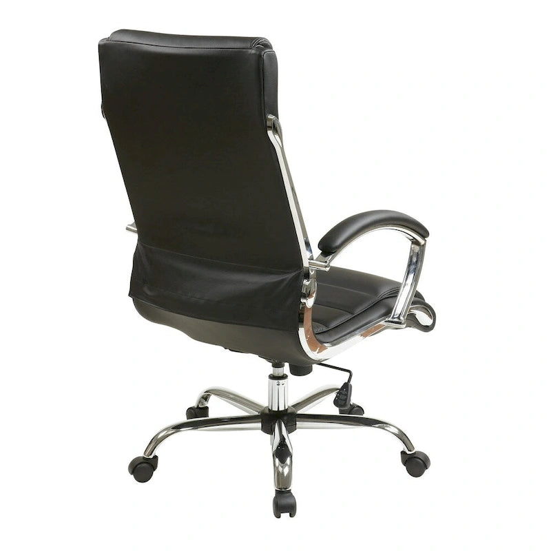 Fauteuil de bureau de direction avec accoudoirs rembourrés en similicuir