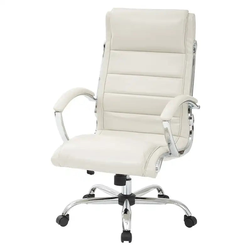 Fauteuil de bureau de direction avec accoudoirs rembourrés en similicuir