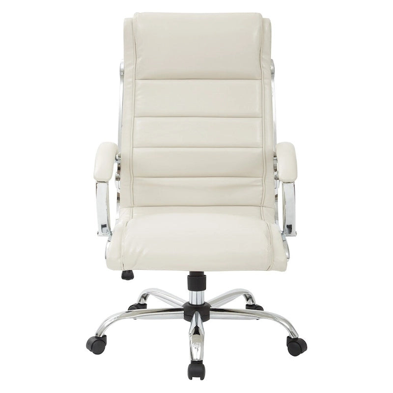 Fauteuil de bureau de direction avec accoudoirs rembourrés en similicuir