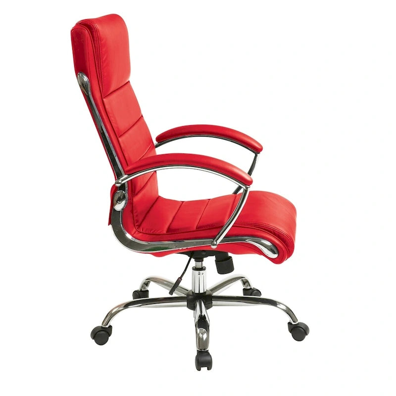 Fauteuil de bureau de direction avec accoudoirs rembourrés en similicuir