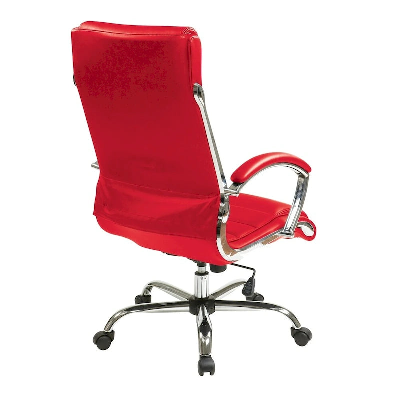 Fauteuil de bureau de direction avec accoudoirs rembourrés en similicuir