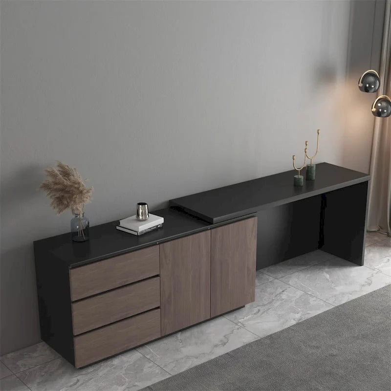 Bureau extensible avec tiroirs de rangement pour le bureau à domicile