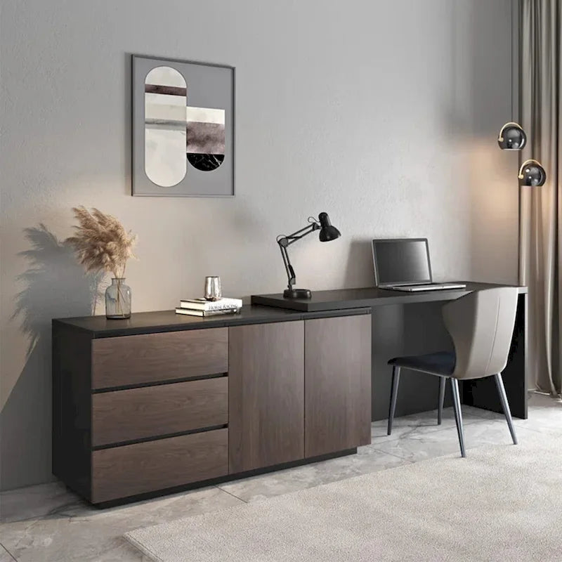 Bureau extensible avec tiroirs de rangement pour le bureau à domicile