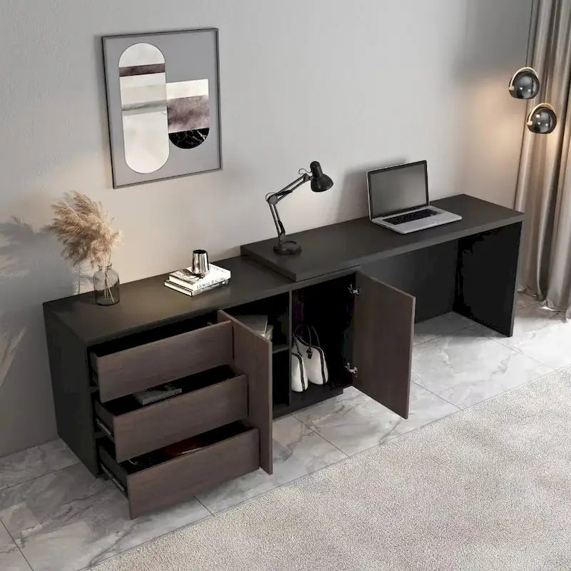 Bureau extensible avec tiroirs de rangement pour le bureau à domicile