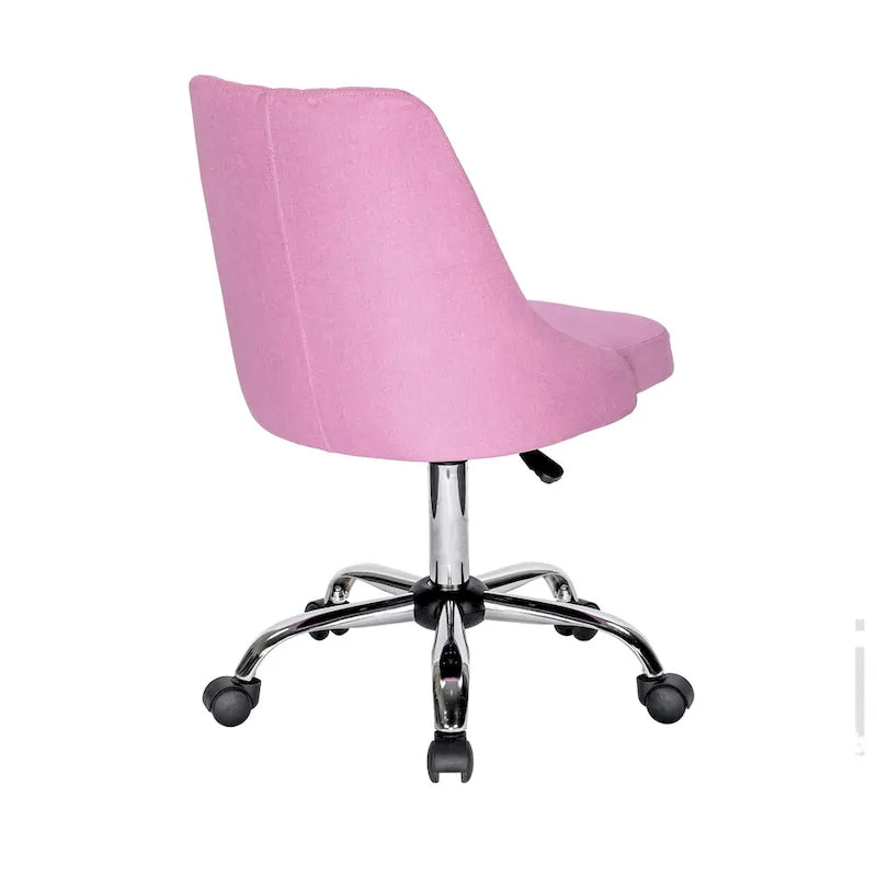 Chaise de bureau Porthos Home Jarvis en tissu rembourré avec base chromée