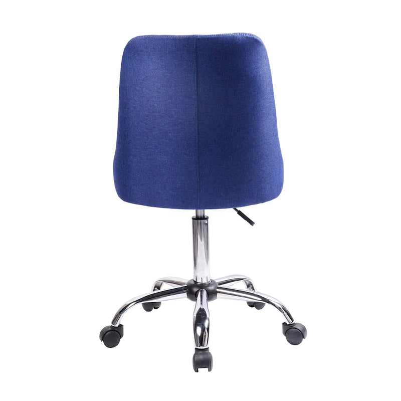 Chaise de bureau Porthos Home Jarvis en tissu rembourré avec base chromée