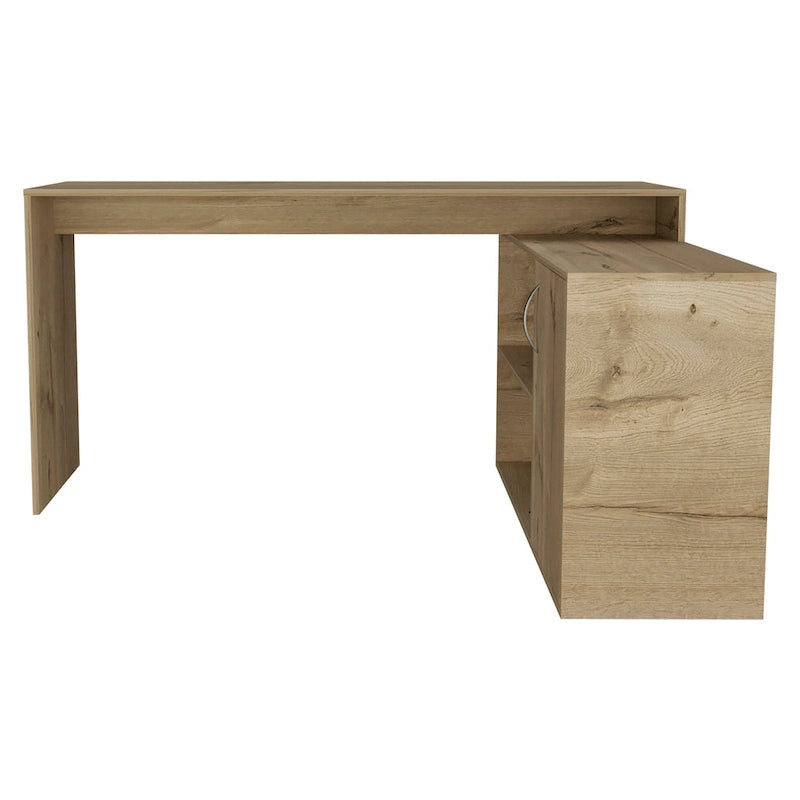 Bureau d'angle avec deux étagères et une armoire à porte unique FM Furniture Dallas