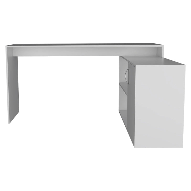 Bureau d'angle avec deux étagères et une armoire à porte unique FM Furniture Dallas