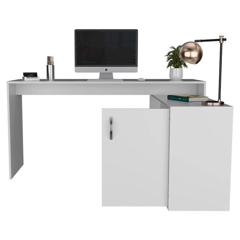 Bureau d'angle avec deux étagères et une armoire à porte unique FM Furniture Dallas