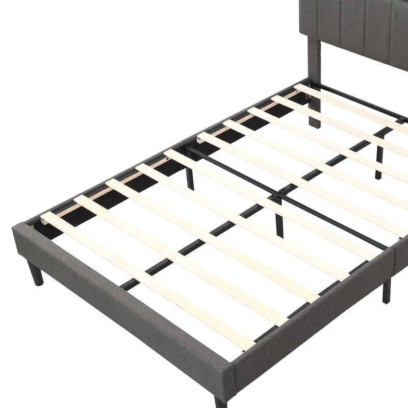 Lit plateforme rembourré Queen size