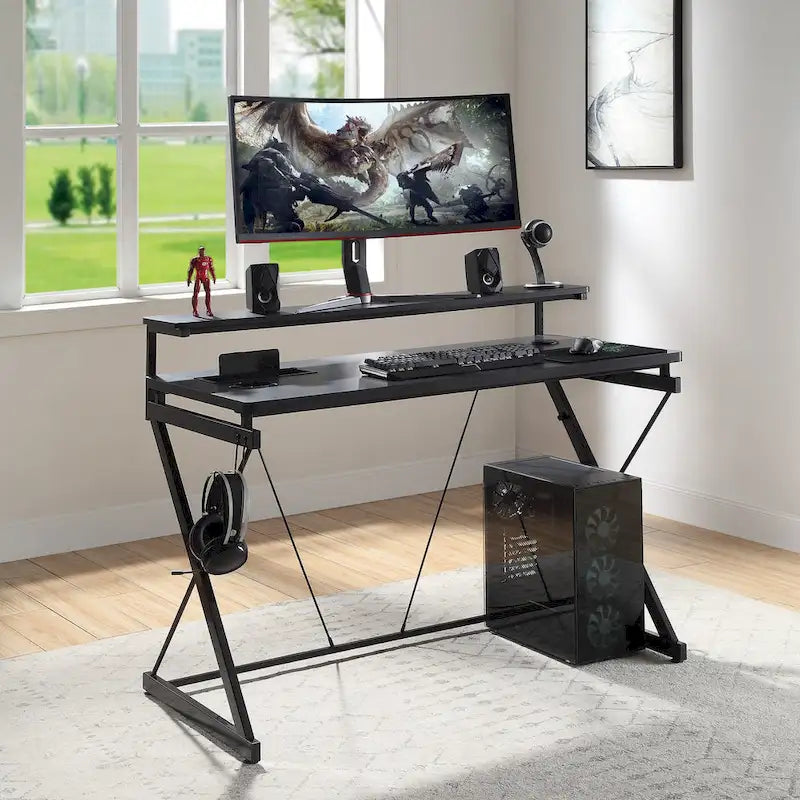 Bureau de jeu Emulator Battlestation avec lumières LED RVB