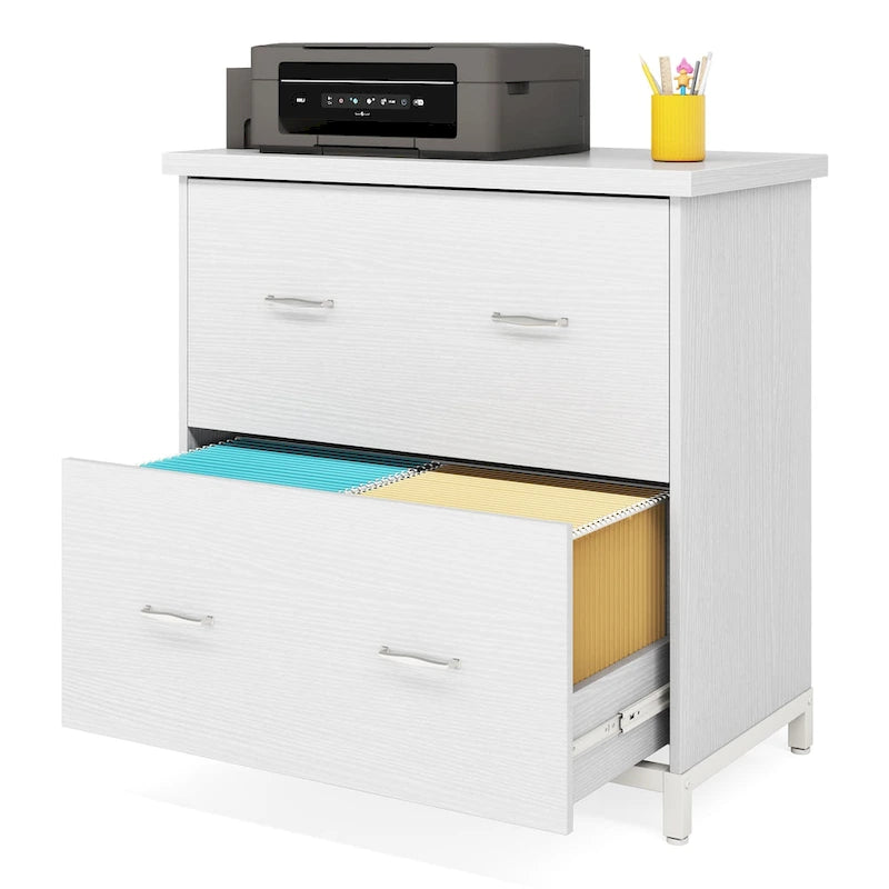 Classeur horizontal à 2 tiroirs pour bureau à domicile, format lettre