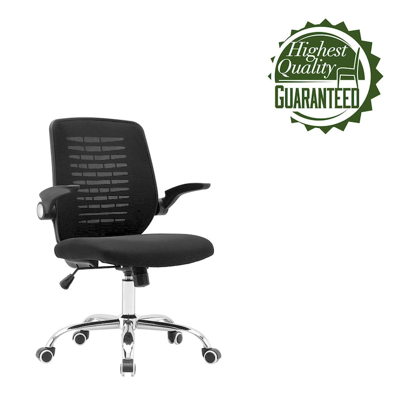 Chaise de bureau Porthos Home Hank, dossier en maille, siège réglable en hauteur