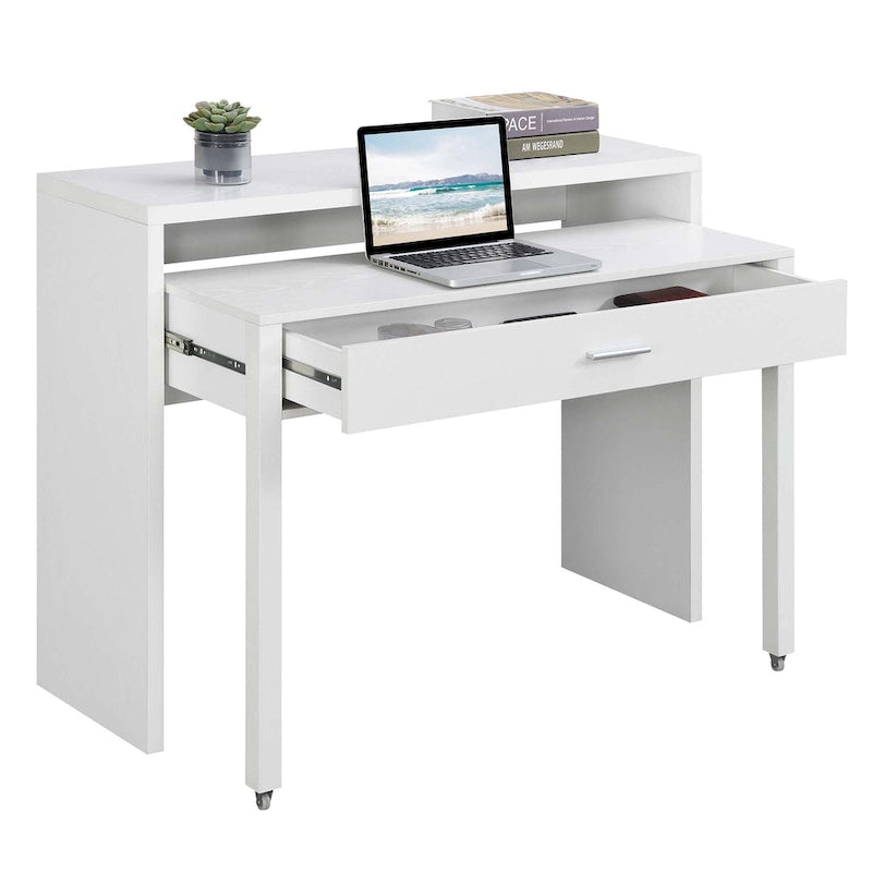 Meuble Console/Bureau Coulissant avec Tiroir et Rehausseur Newport JB de Convenience Concepts