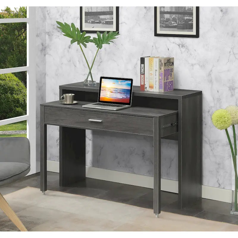 Meuble Console/Bureau Coulissant avec Tiroir et Rehausseur Newport JB de Convenience Concepts