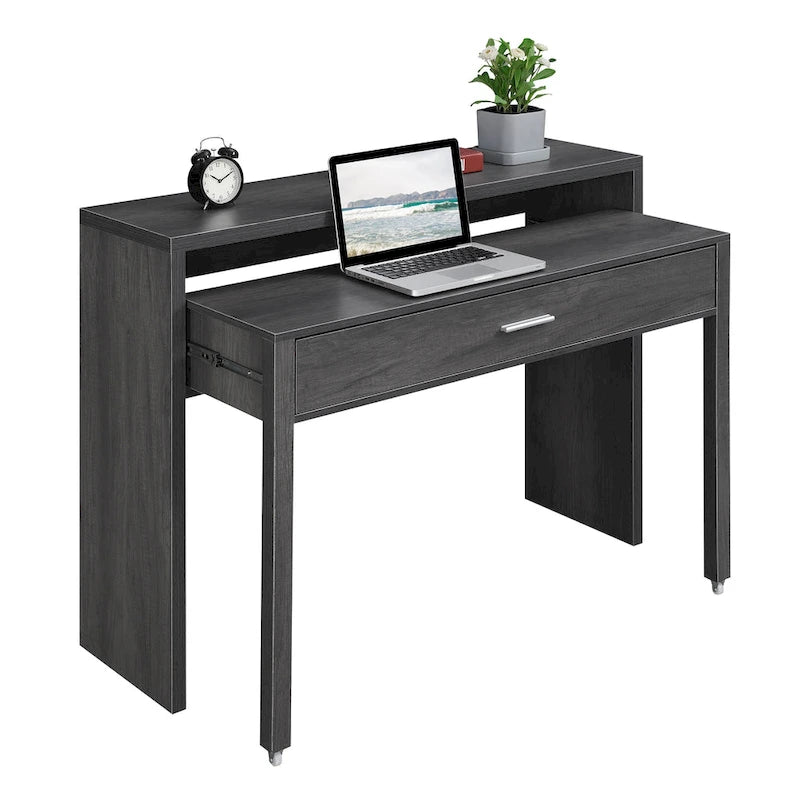 Meuble Console/Bureau Coulissant avec Tiroir et Rehausseur Newport JB de Convenience Concepts